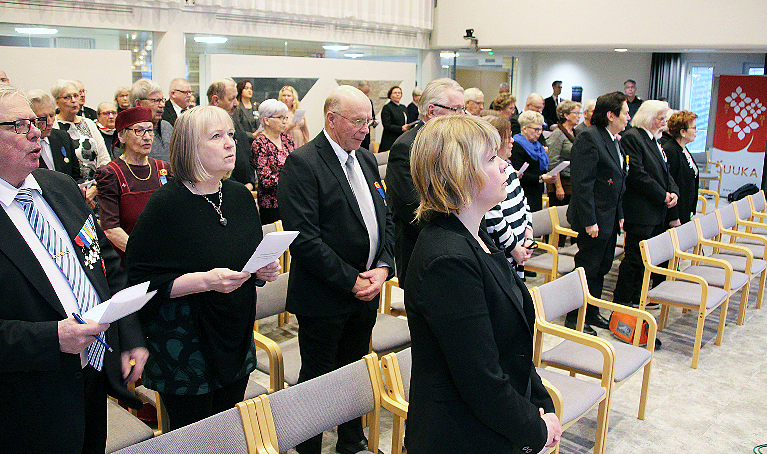 Maamme-laulu päätti kunnan itsenäisyysjuhlan.