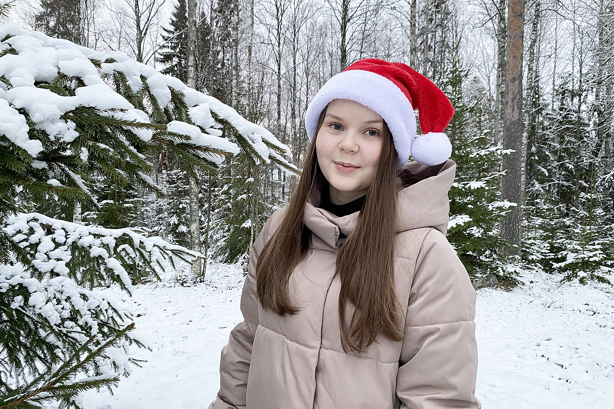 Moona Salmi viettää joulua Juuassa perheen kanssa.