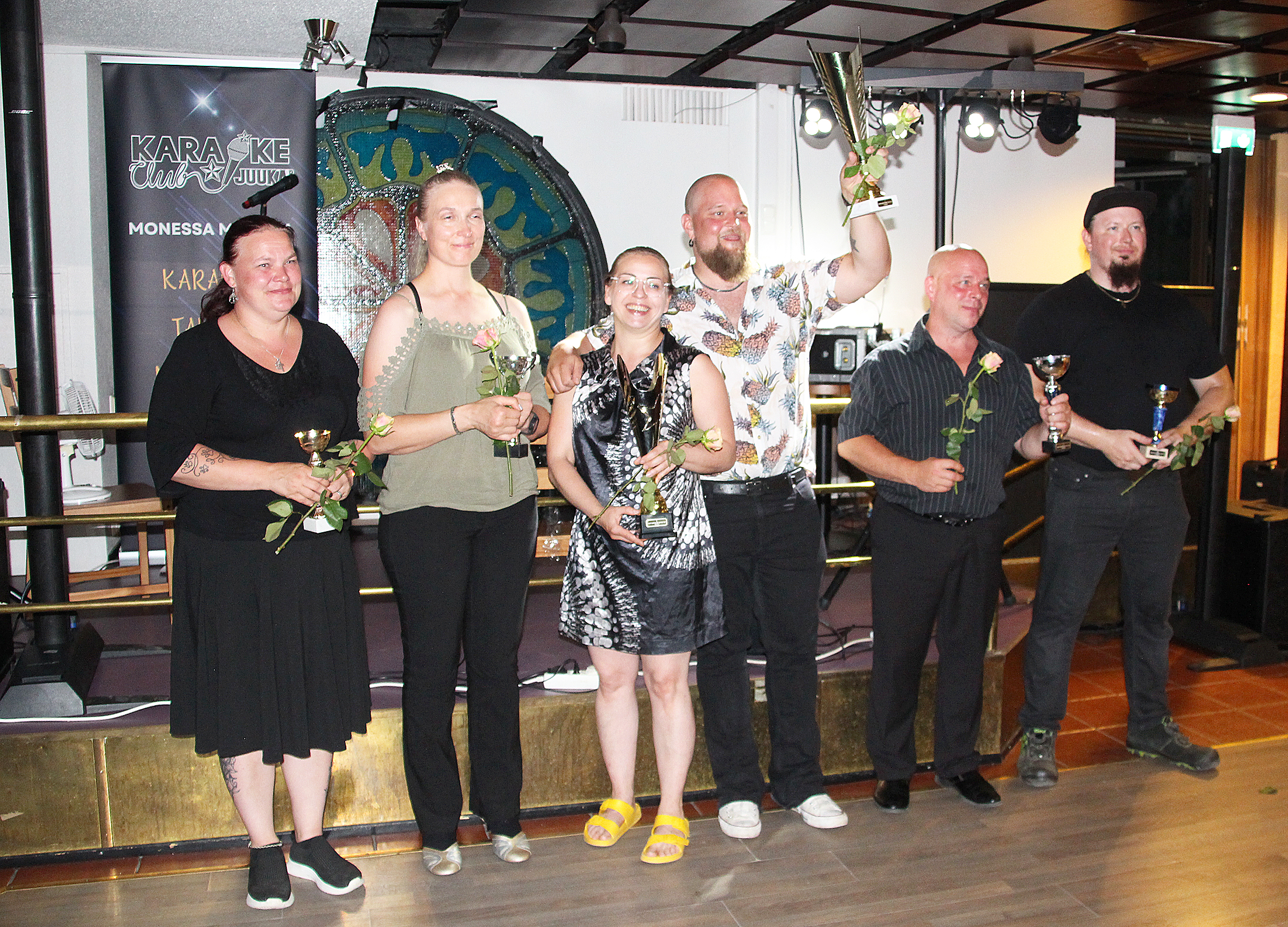 
Yleisten sarjojen voittajat Jaana Nevalainen, Piia Sivonen, Kati Nevalainen (1.), Samuli Riikonen (1.), Jani Karppinen ja Viki Vuokkonen.

