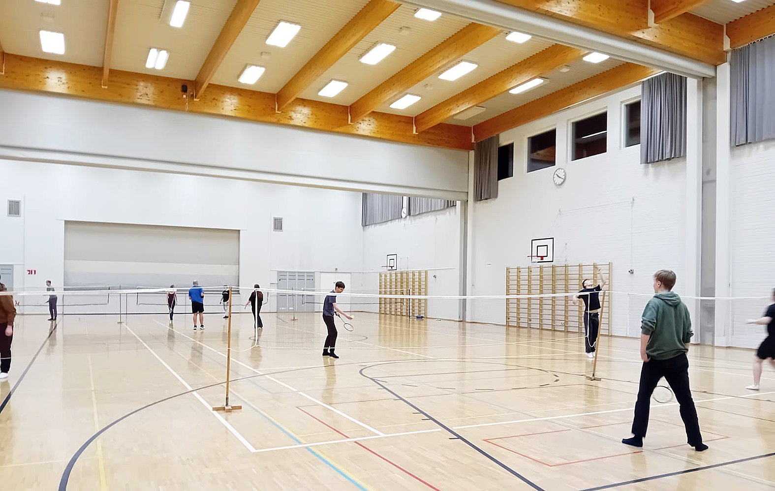 Pallopelipajassa teemana oli sulkapallo. Kilpailuvietti oli kaikilla kova, mutta tunnelma pysyi hyvänä.