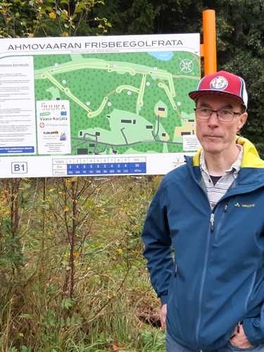 Sauvo Hiltunen uskoo, että Ahmovaaran uudelle frisbeegolfradalle tulee käyttäjiä, kunhan se tulee ihmisten tietoisuuteen.