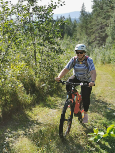 Vauhdin hurmasta nautti muun muassa kolilainen Tarja Mustonen. Kuva Marja Lahti