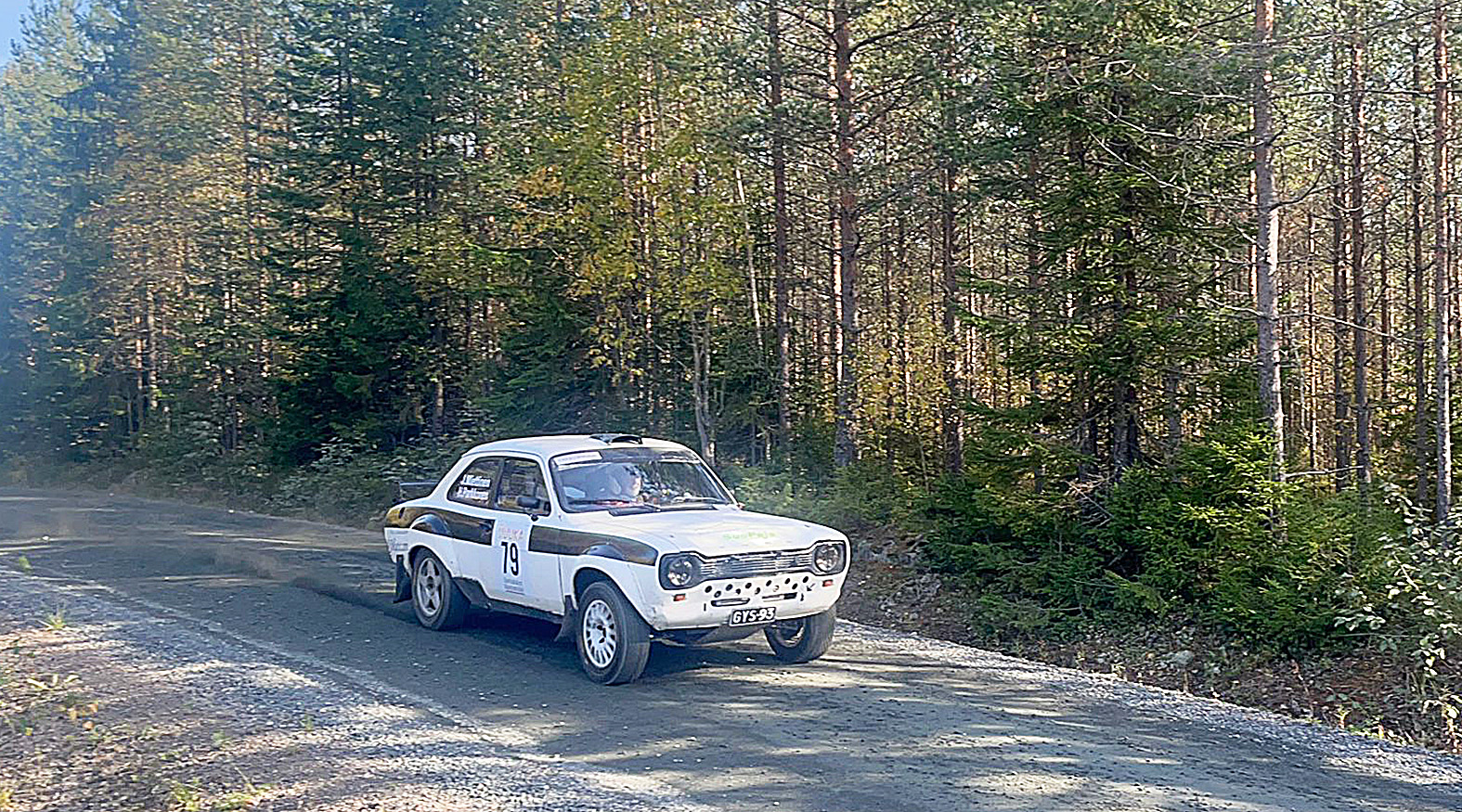 Miettinen/Parkkonen vauhdikasta menoa reitillä. Kuva Jenni Miettinen.




