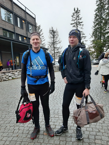 Seppo Juntunen Kolilta ja Antti Tanskanen Kontiolahdelta ovat osallistuneet tähän mennessä viidesti Vaarojen Maratonille.