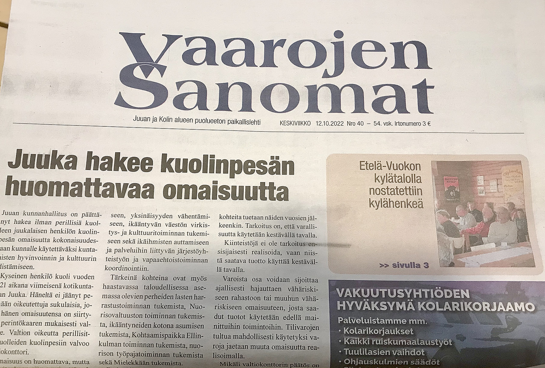 Lehden suurjakelussa häiriö.