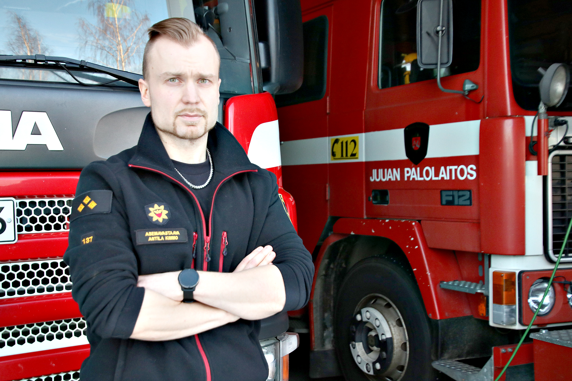 Juuan asemavastaavan Kimmo Antilan mukaan palo- ja pelastuslaitoksen siirtyminen Hyvinvointialueelle ei näy palveluissa. VS-arkistokuva/Juha-Matti Junkkari