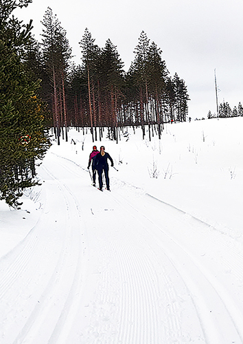 Putkilatu Ilvolankoskelta Kangasvalkeisen laavulle on vakiintunut Ylemmäisen hiihdon reitiksi.